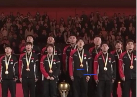 중국 탁구, 일본 8대1 완파… 우승 직후 선수단·관중 ‘의용군 행진곡’ 제창