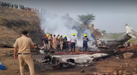 印 마하라슈트라 부주지사 아지트 파와르, 전세기 추락 사망