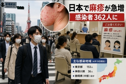 일본 홍역 확진 급증…수도권 중심 확산세