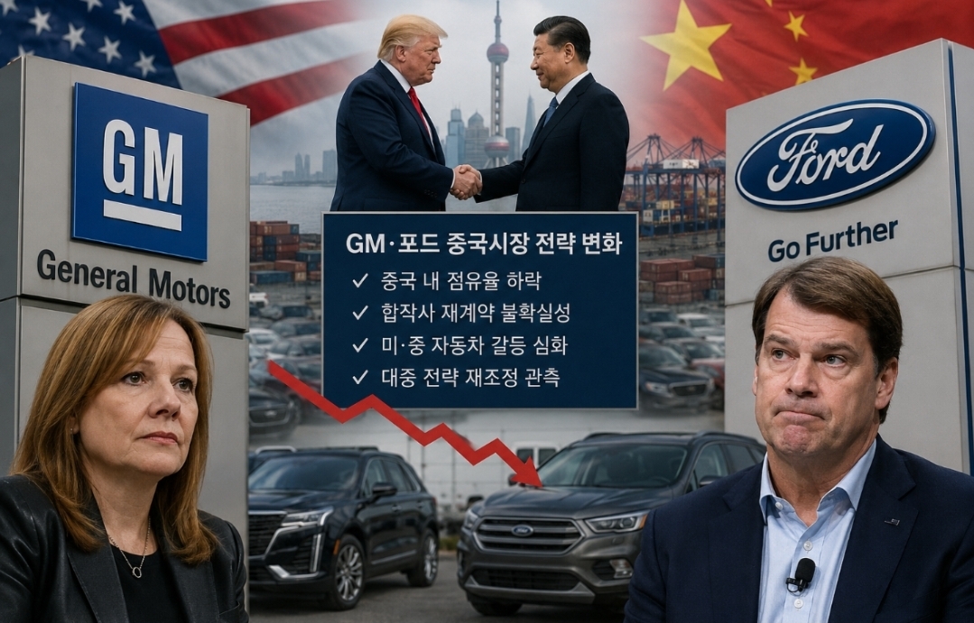 中 시장 흔들리는 GM·포드…트럼프 방중에도 ‘조용한 침묵’