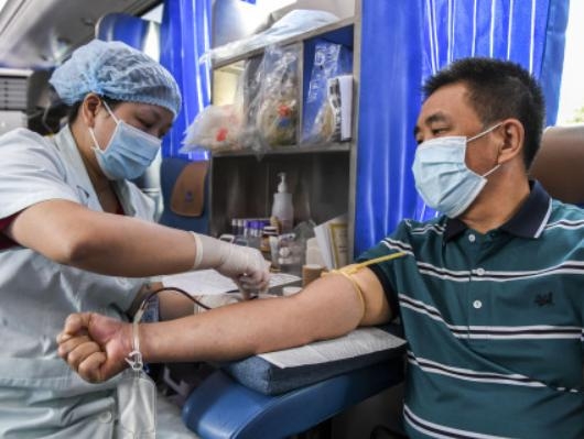 中, 코로나19 백신 접종자 48시간 뒤에 헌혈 가능