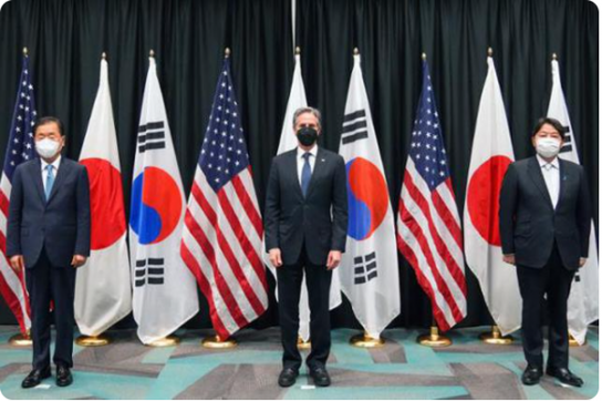 한·미·일 외교장관 공동성명 ‘대만 해협’ 언급