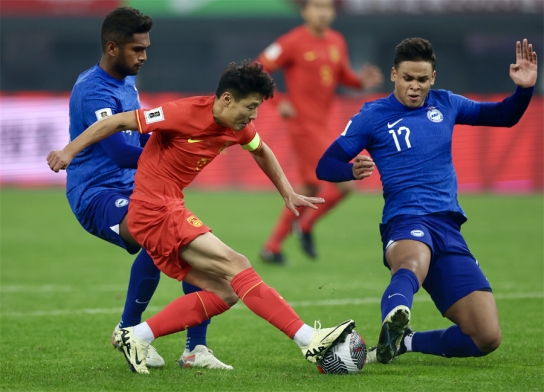 [월드컵 2차 예선]중국, 싱가포르에 4-1 대승